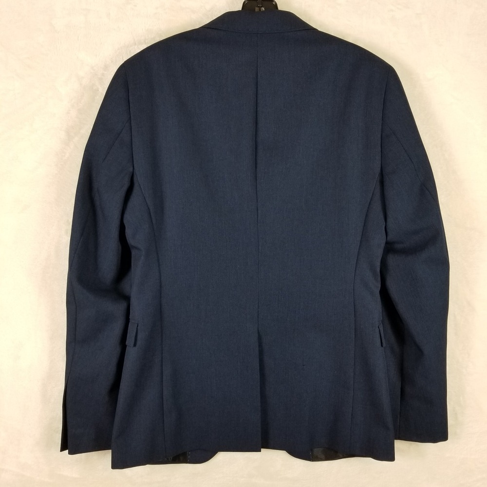 Zara Man Navy Blue Two Button Blazer Jacket AW16 Suits Collection Mens Size 36 - Picture 2 of 8
